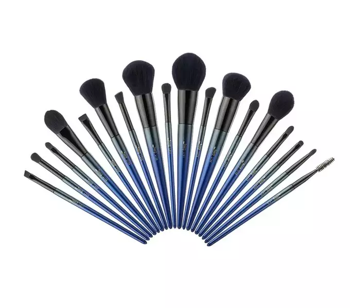 JESSUP T263 Zestaw 18 pędzli do makijażu twarzy i oczu Royal Blue Luxury Set